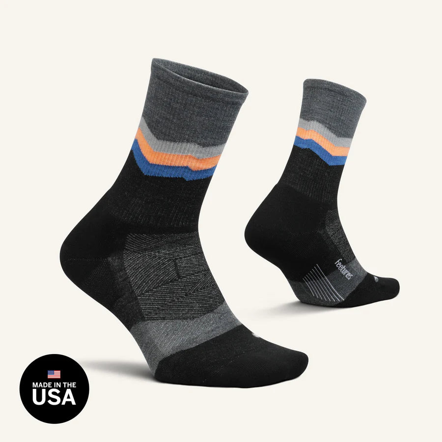 Merino 10 Cushion Mini Crew Switchback Charcoal