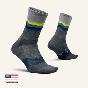 Merino 10 Cushion Mini Crew Switchback Grey - Merino 10 Cushion Mini Crew Switchback Grey